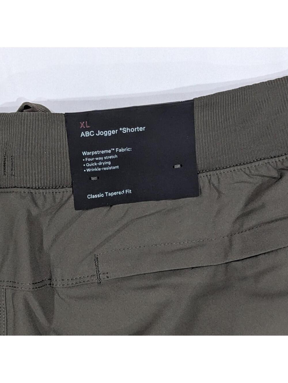 Lululemon ABC Jogger Shorter Pants Mens XL Green Warpstreme NWT - Picture 5 of 9
